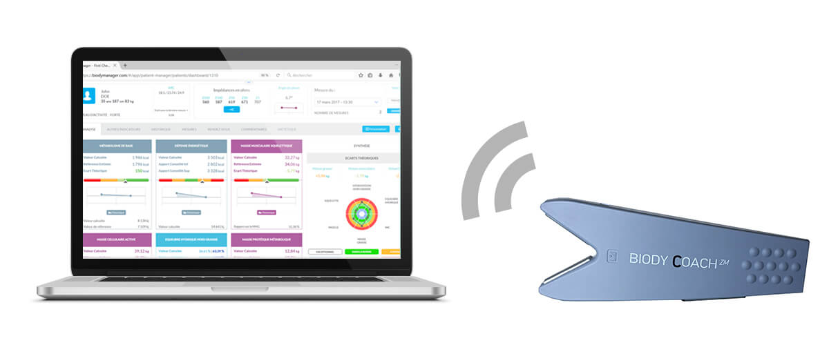 Biody coach impédancemétrie multifréquence professionnelle