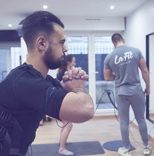 Equipement electrostimulation Mihabodytec, coaching duo